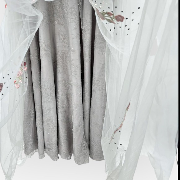 Mac Duggal Embroidered Illusion High Neck Long Sleeve A-line Gown NEW‎ $798 [6] - Picture 9 of 16